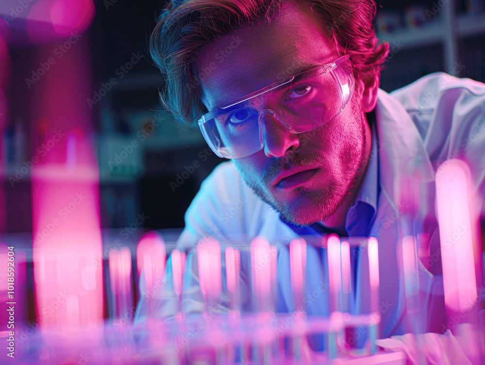 Modern Lab Scientist Conducting Experiment Modern Lab Scientist Conducting Experiment