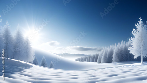 Wallpaper Mural panoramic winter background offering ample copy space Torontodigital.ca