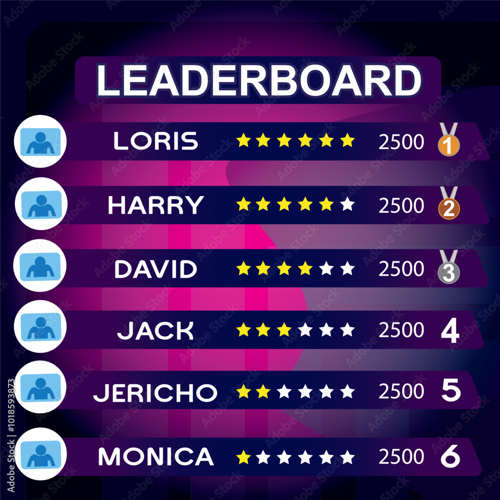 Obraz premium game leaderboard with abstract background vector