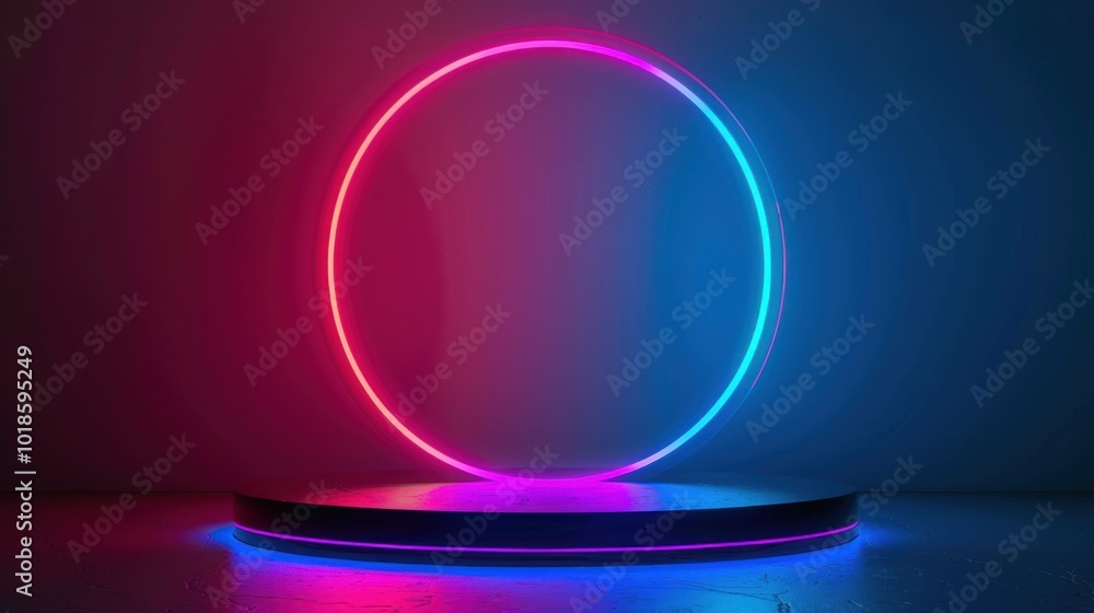 Neon Circle Abstract Design