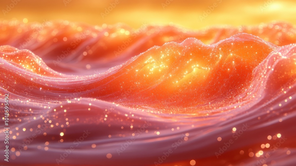 Abstract Orange Glitter Wave with Soft Bokeh Abstract Orange Glitter Wave with Soft Bokeh