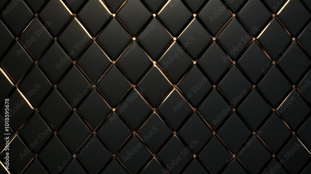 Fototapeta premium Black and Gold Diamond Pattern
