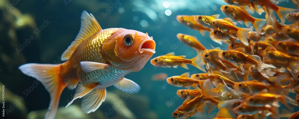 Fototapeta premium Colorful Fish in Underwater Scene