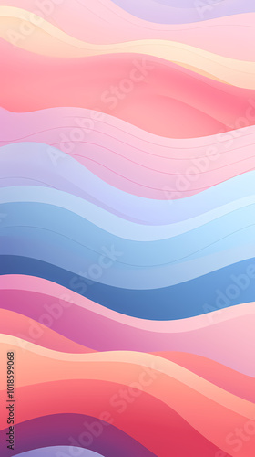 Soft colorful gradient waves background