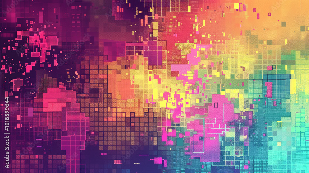abstract colorful background with small squares abstract colorful background with small squares