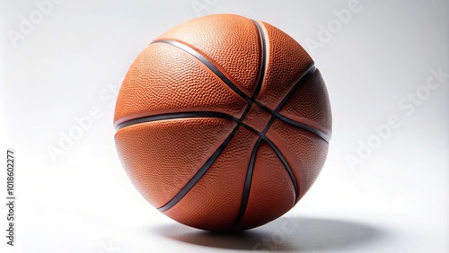 Asymmetrical basketball ball isolated on white background photo