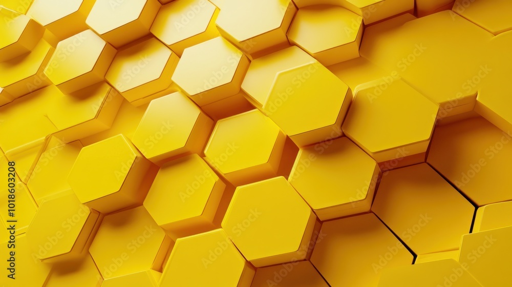 Abstract Yellow Hexagon Pattern Abstract Yellow Hexagon Pattern