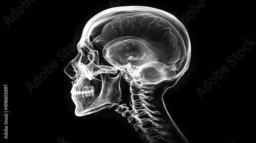 x ray of human skull