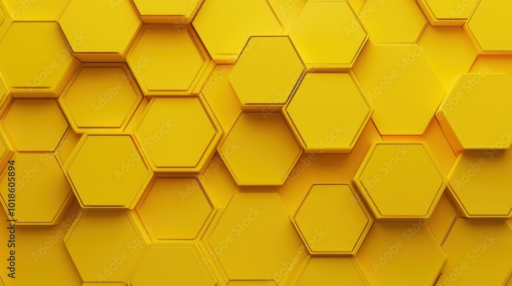 Abstract Yellow Hexagon Pattern Abstract Yellow Hexagon Pattern