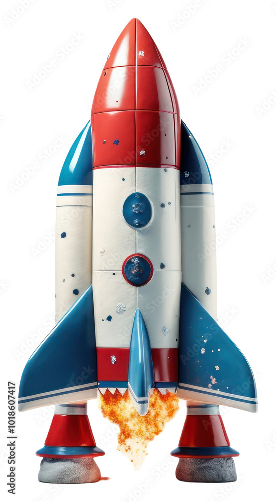 Fototapeta premium PNG Rocket aircraft vehicle white background.