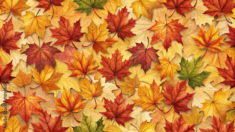 Autumn leaves pattern on seamless background Autumn leaves pattern on seamless background