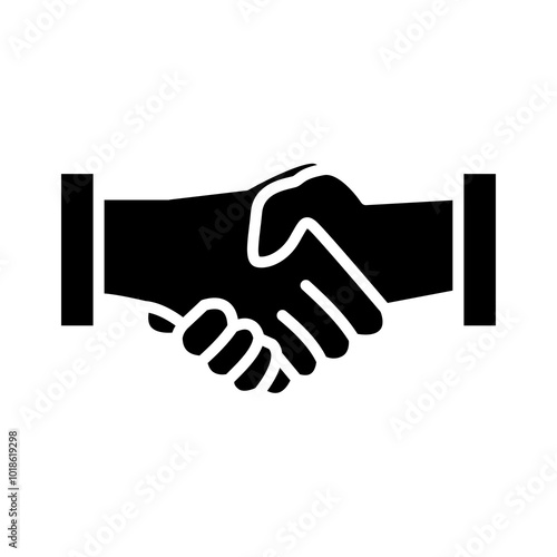 Vector illustration of a handshake representing a business agreement, deal, or partnership.
