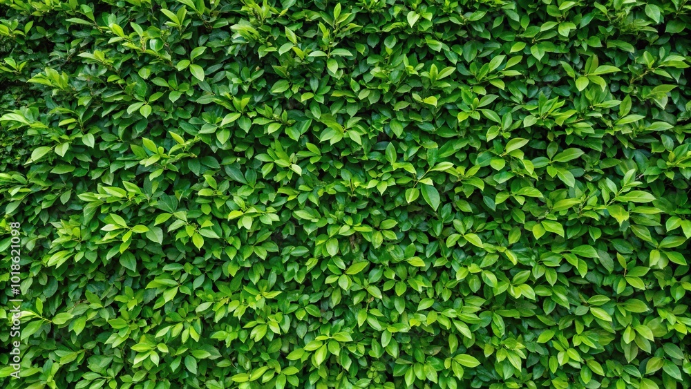 Background of green leaf hedge wall in asymmetrical pattern Background of green leaf hedge wall in asymmetrical pattern