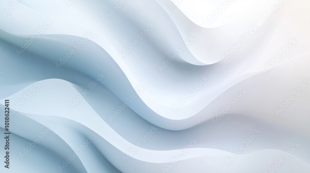Fototapeta premium Abstract White and Blue Waves