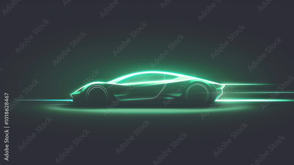 Fast Green Car Fast Green Car