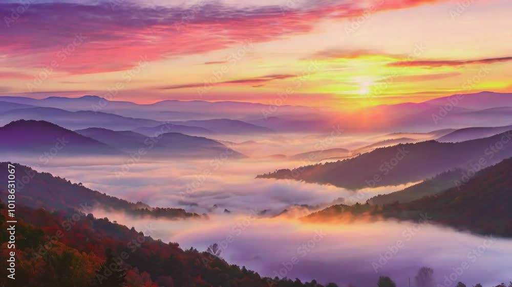 motion video of time-lapse of clouds moving over a breathtaking mountain range during sunrise motion video of time-lapse of clouds moving over a breathtaking mountain range during sunrise