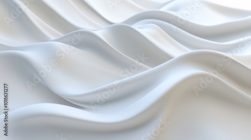 Abstract White Fabric Waves