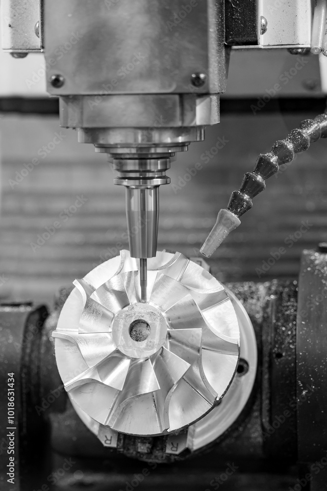 Process working CNC turning milling metal Industry machine cutting turbine impeller and blades part Process working CNC turning milling metal Industry machine cutting turbine impeller and blades part