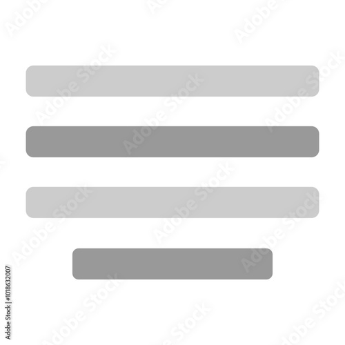 Justified Vector Flat Icon Design