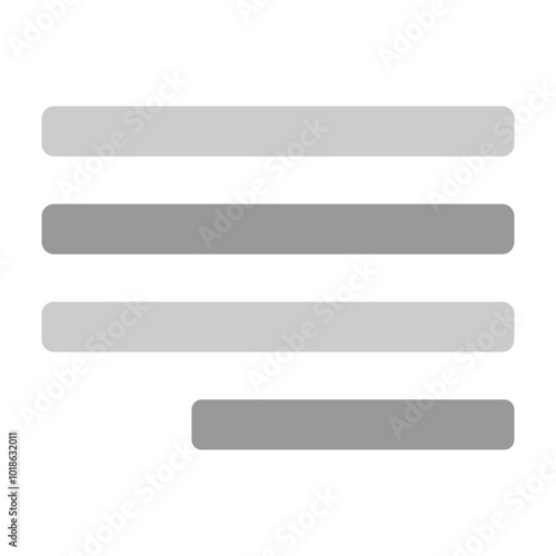 Justify Text Vector Flat Icon Design