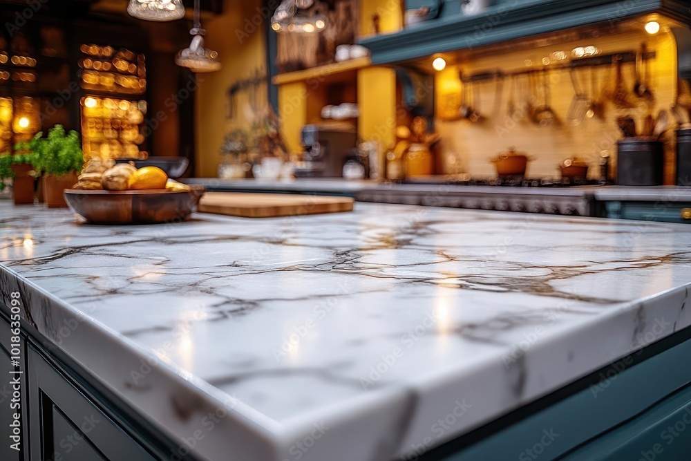 luxe culinary tableau elegant marble countertop with soft focus kitchen backdrop perfect for showcasing gourmet dishes or premium products with sophisticated allure luxe culinary tableau elegant marble countertop with soft focus kitchen backdrop perfect for showcasing gourmet dishes or premium products with sophisticated allure