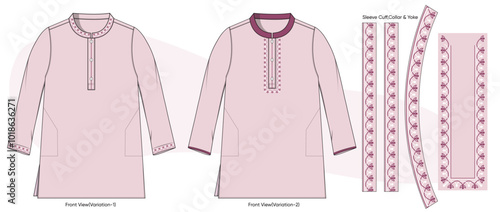 Embroidery or Print Design for a stylish Thobes