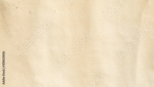 Crumpled Old yellow paper with folded crease