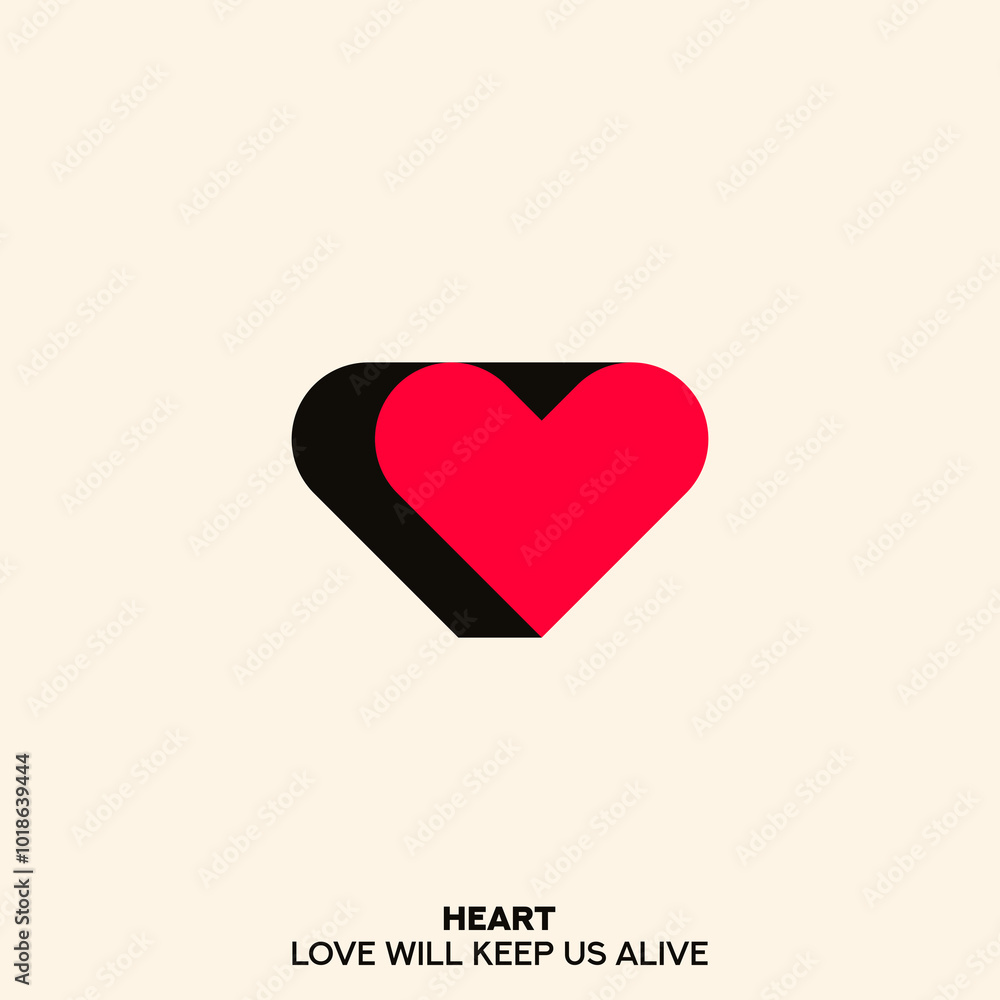 Heart. Read Heart. 3d Vector Heart. Symbol of Love. Heart Sign.