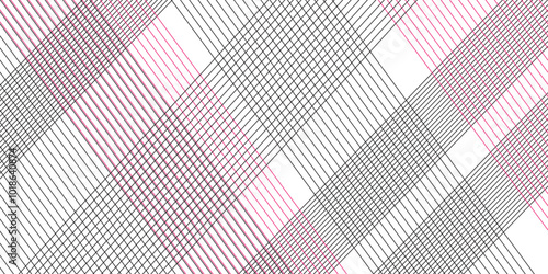 Abstract thin parallel wave diagonal gray gradient line. Vector diagonal stripe line. White stripe paper texture, minimal vector line, diagonal stripes grid, mesh canvas seamless pattern with dashes 