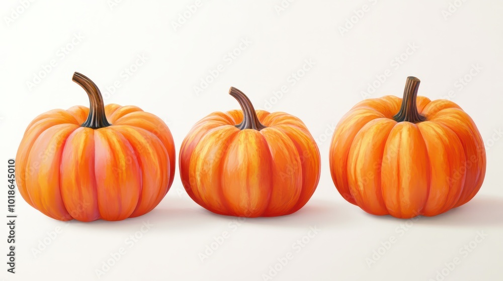 Halloween Pumpkins on white Halloween Pumpkins on white