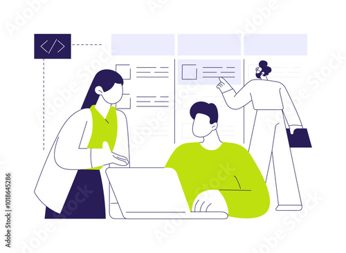 Agile project management abstract concept vector illustration.