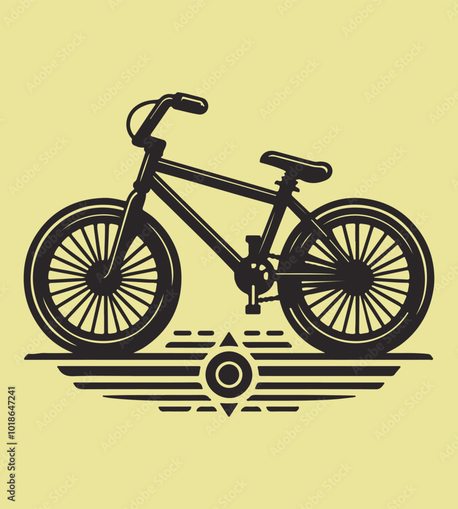 Fototapeta premium Bicycle silhouette vector