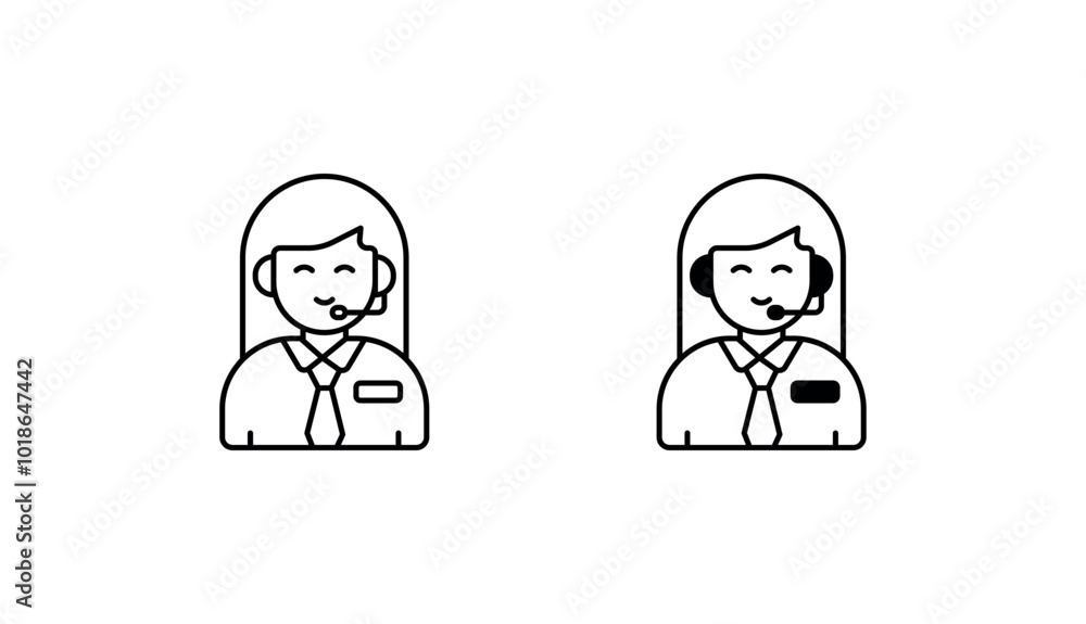 Dispatcher icon design with white background stock illustration