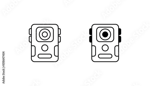 Body Cam icon design with white background stock illustration