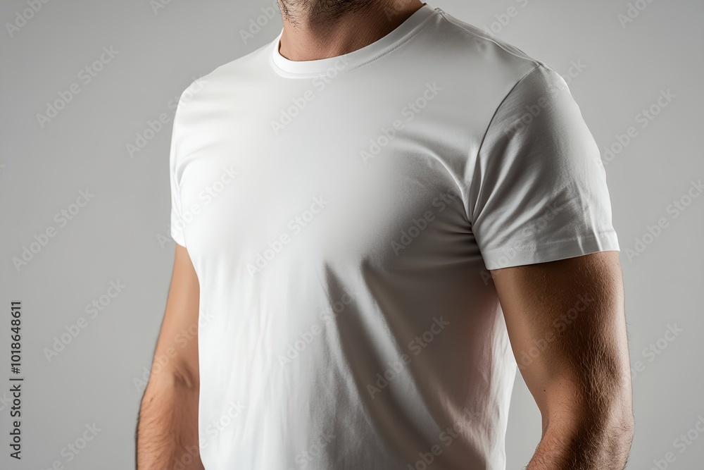 A man is wearing a white shirt and has his arms crossed. The shirt is clean and crisp, and the man's posture suggests that he is confident and comfortable in his appearance