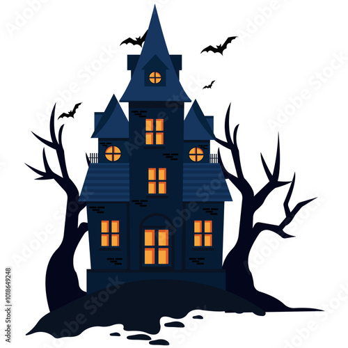 spooky old Halloween haunted house