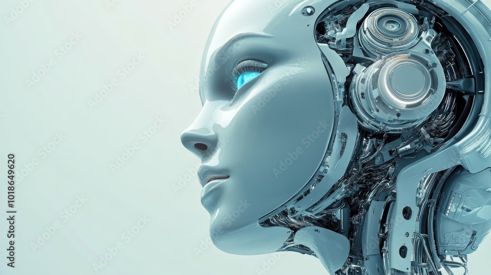 Humanoid robot representing advancements in AI technology for various industries Humanoid robot representing advancements in AI technology for various industries