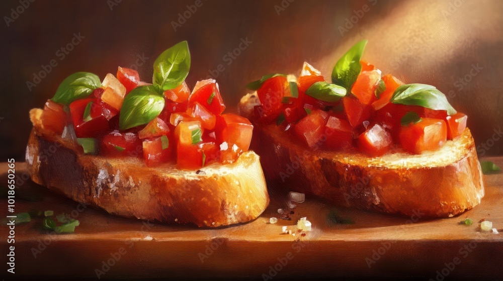 Kürbis Bruschetta. Kürbis Bruschetta.