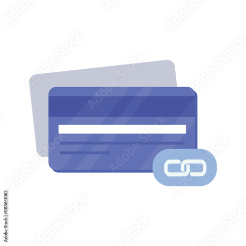 link to bank account, connect to debit card concept illustration flat design vector