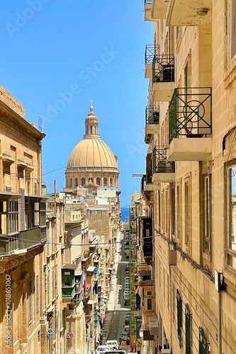 マルタ共和国　バレッタ　ヴァレッタ　街並み　風景　church　教会