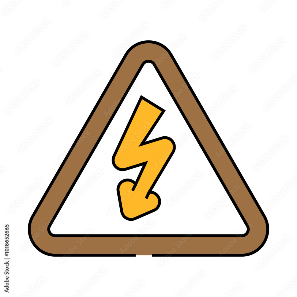 danger electricity line icon vector. danger electricity sign. isolated symbol illustration danger electricity line icon vector. danger electricity sign. isolated symbol illustration