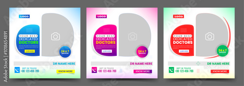 Healthcare social media post or Dentist and dental care social media banner post and story design