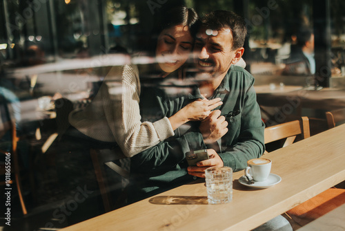 Couple enjoying a warm afte...