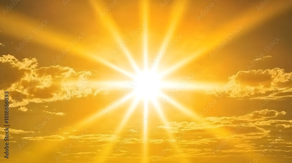 Fototapeta premium Vitamin D Merging with Skin Cells Under Sunlight Exposure,Energy Flow and Health Benefits