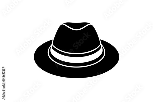 Ecuadorian Panama Hat Silhouette Vector Illustration of the Famous Hat