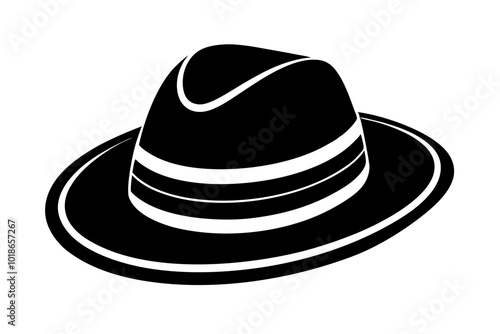 Ecuadorian Panama Hat Silhouette Vector Illustration of the Famous Hat