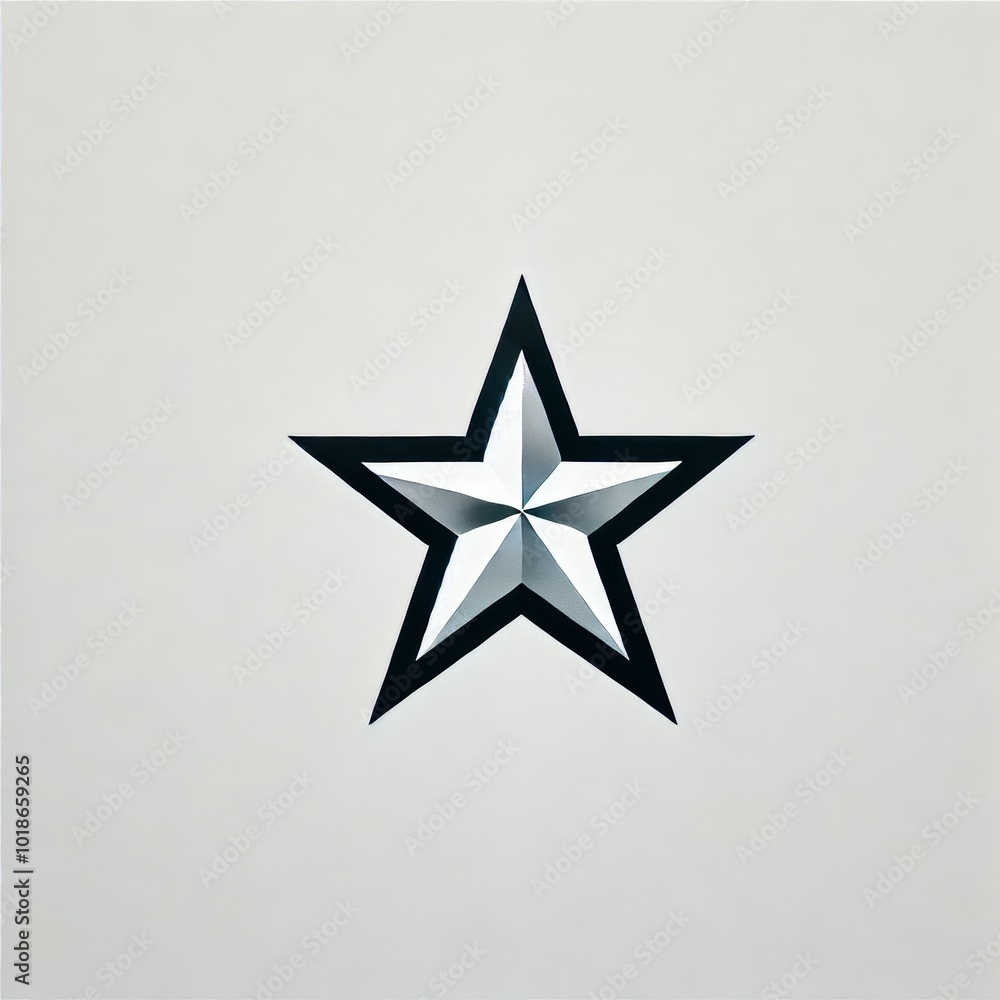 Elegant star logo in black and white Elegant star logo in black and white