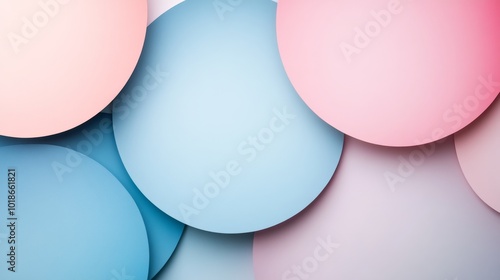 Overlapping Pastel Blue and Pink Circles on a Gradient Background