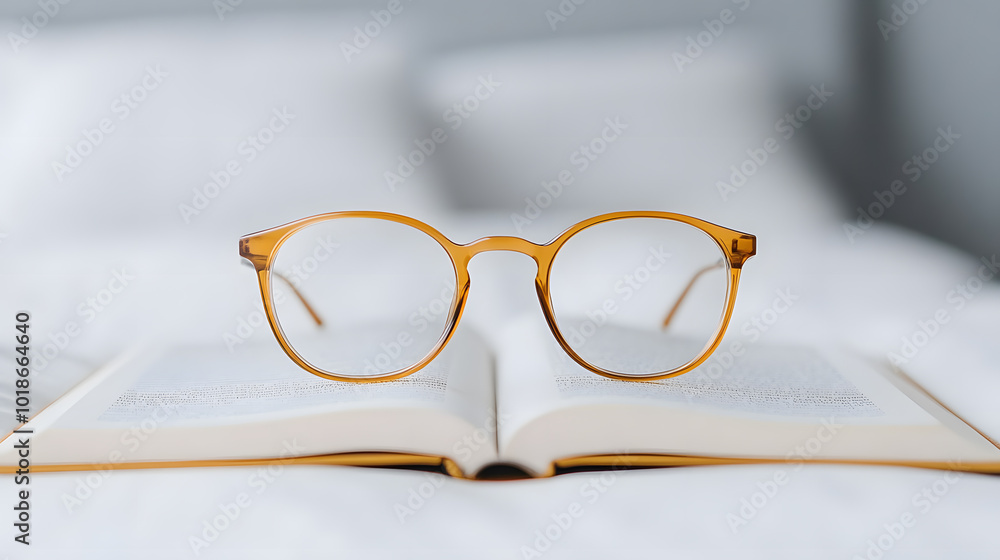 Reading Glasses Resting on an Open Book | Relaxing and Intellectual Atmosphere for Study and Learning Reading Glasses Resting on an Open Book | Relaxing and Intellectual Atmosphere for Study and Learning