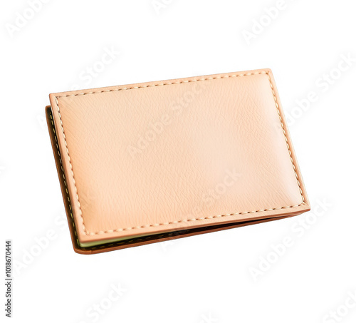 Light Tan Leather Wallet Isolated on Transparent Background - Perfect for Design Overlays and Digital Projects